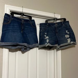 NWOT SET!! LANE BRYANT SIZE 20 DENIM SHORT LABE BRYANT DENIM SHORTS LANE BRYANT